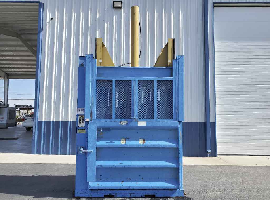Prensa hidráulica con capacidad de 40 toneladas fabricada en alineación de  hierro y acero color azul
